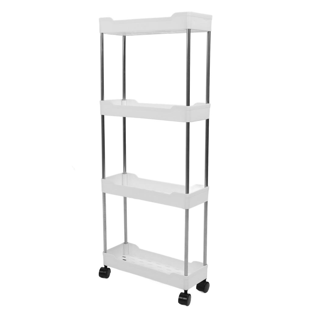 Úzký pojízdný úložný vozík 4 patra Koupelna   Mobilní policový systém Servisní vozík Věžový regál pro Kuchyň Prádelnu Úzká místa   Typ