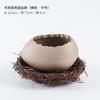 Creative Bird's Nest Decorations Dessert Bowl Eggshell Ostrich Egg Shaped Ceramic Bowl Cold Drink Barbecue Restaurant Tableware
