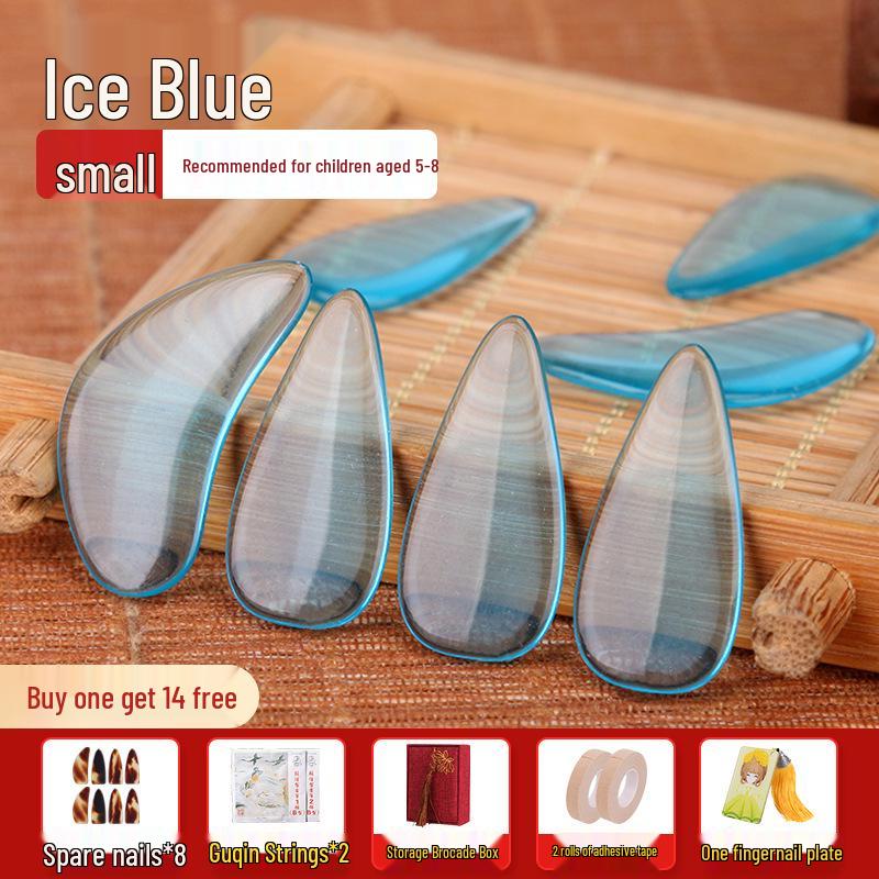 Authentic Tortoiseshell Colored Guzheng Fingernails for Children - Professional Performance Grade, Medium Size
