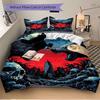 3pcs Anime Wolf Moonlight Bedding Set - Includes One Quilt Cover and Two Pillowcases (No Core) - Perfect for Bedroom and Guest Room Decorati
