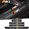 Car Styling Door Sill Trim Anti Kick Stickers Pedal Guards Trunk Threshold Protective Decals Strip for Volkswagen VW MK3 Logo
