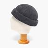 Wool Hat with Adjustable Circumference, Short Beanie, Vintage Cotton Watch Cap