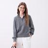 BETU Women's 2025 Autumn Half-Zip Jacquard Knit Sweater