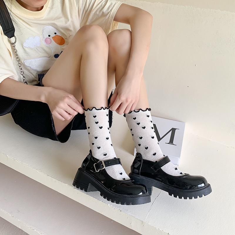 

Color Polka Dot Summer Socks Breathable Internet Celebrity Socks Xiaoqing Fresh Air Thin Tube Socks Stacking Socks One size fits all