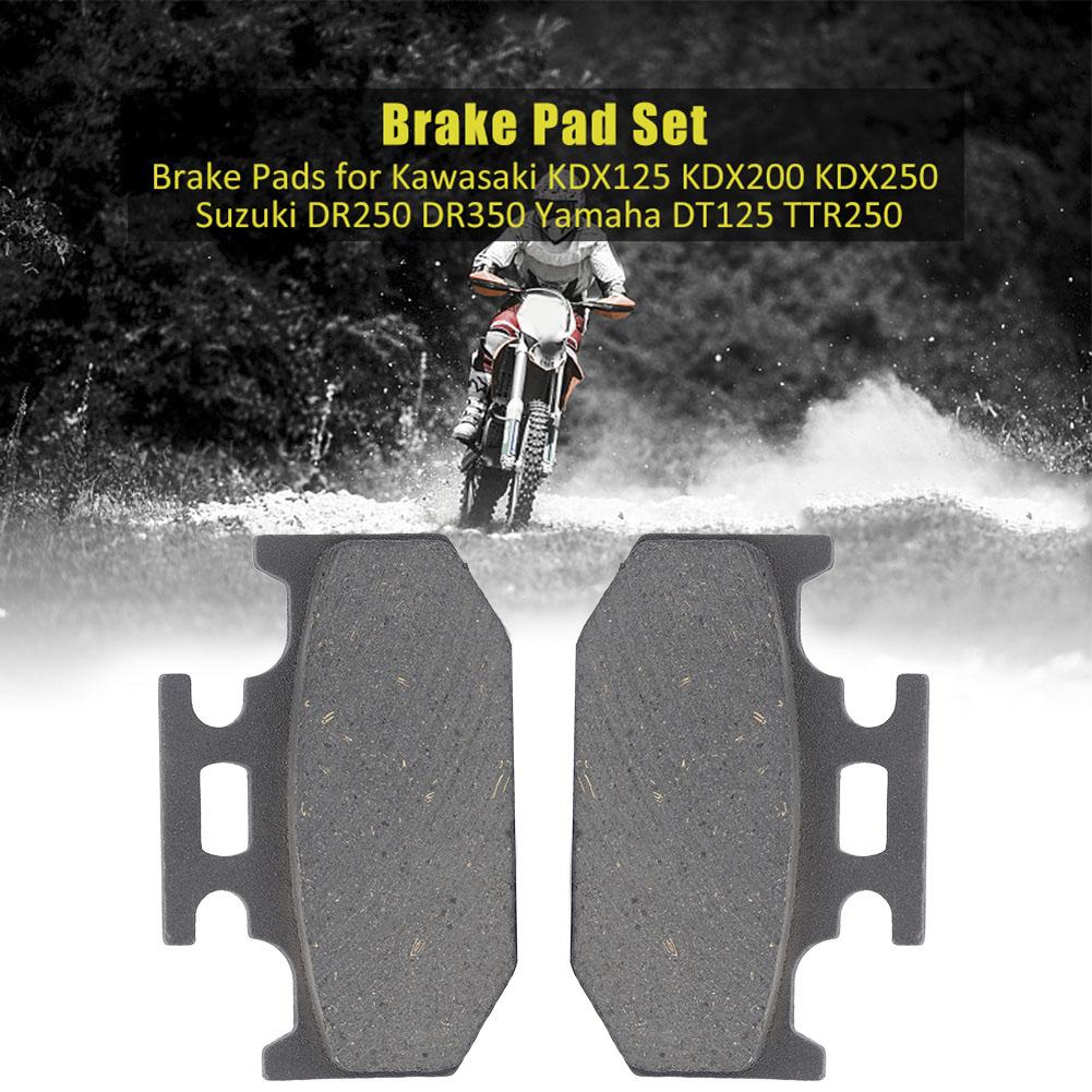 1 Set of Motorcycle Brake Pads for Kawasaki KDX125 Suzuki DR250 DR350 Yamaha DT125 TTR250