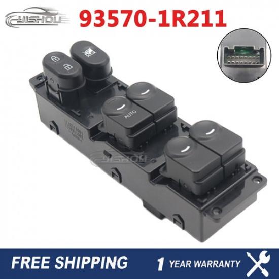 Black New Power Window Switch 93570-1R211 Fits For Hyundai Accent 1.6L 2015-2017