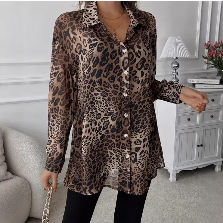 Geknoopte Blouse met Luipaardprint