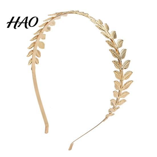 Versatile Leaf-themed Headband Greek Goddess Gold Leaf Branch Hair Hoop Crown Bridal Wedding Headpiece Accessories Costume золотистый