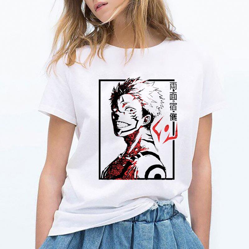 Japanese Anime Jujutsu Kaisen Graphic Tshirt 2025 Manga Harajuku Hip Hop Tshirts Female Casual Summer Short Sleeve Tees