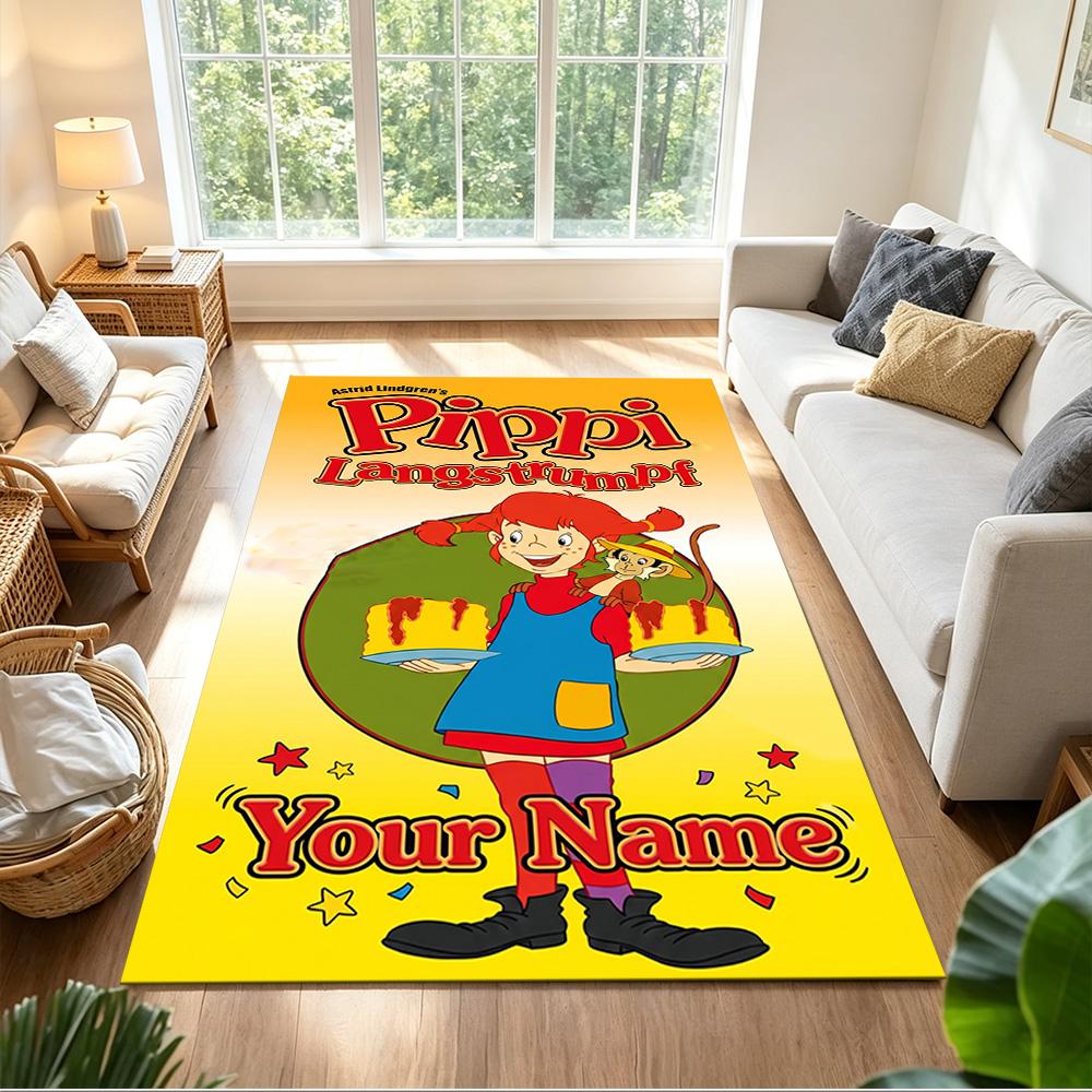 Pippi Customize Your Name Carpet Design for Dining Room Foyer Hallway Kitchen Anti-slip Rug Office home decor Wedding Party Gift