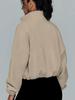 2025 European & American Women's Fleece-Lined Stand-Up Collar Sports Jacket