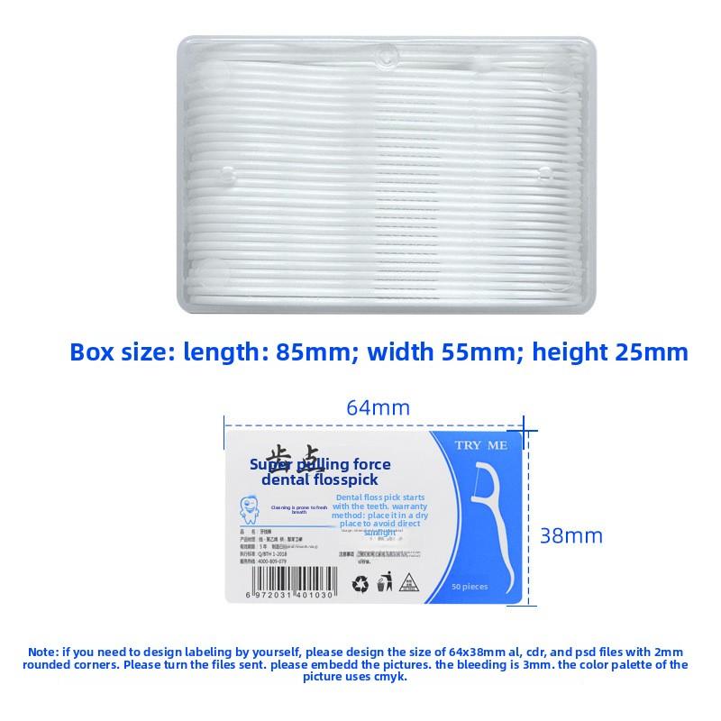 50 Pieces Disposable Ultra-fine Dental Floss Sticks