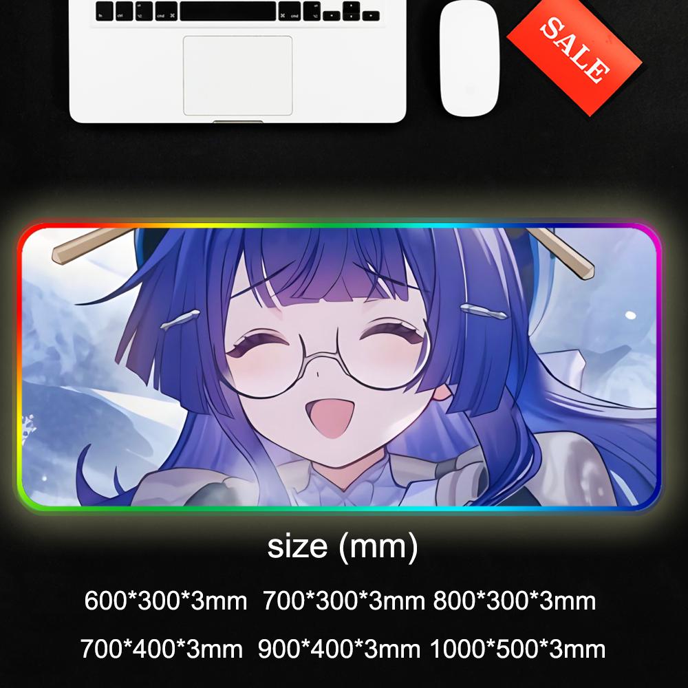 pela honkai star Mouse Pad RGB Gaming Mousepad Big LED Pad PC Desk Mat Luminous Mouse Pad Large Keyboard Mats Table Rug With