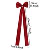 Christmas Tree Bow Large Festive Ornaments Red Christmas Tree Topper For Entryway Wall Display Party Mantel Photo Backdrop