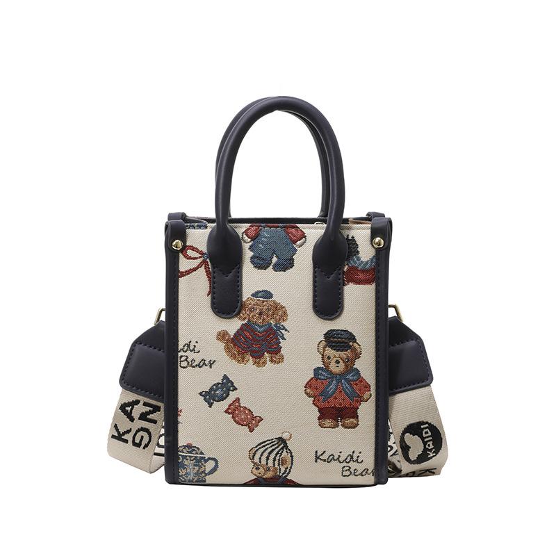Katie Bear Damen Niedliche Handtasche im koreanischen Stil zum Umhängen - Kleine & Trendige Einzel-Schultertasche