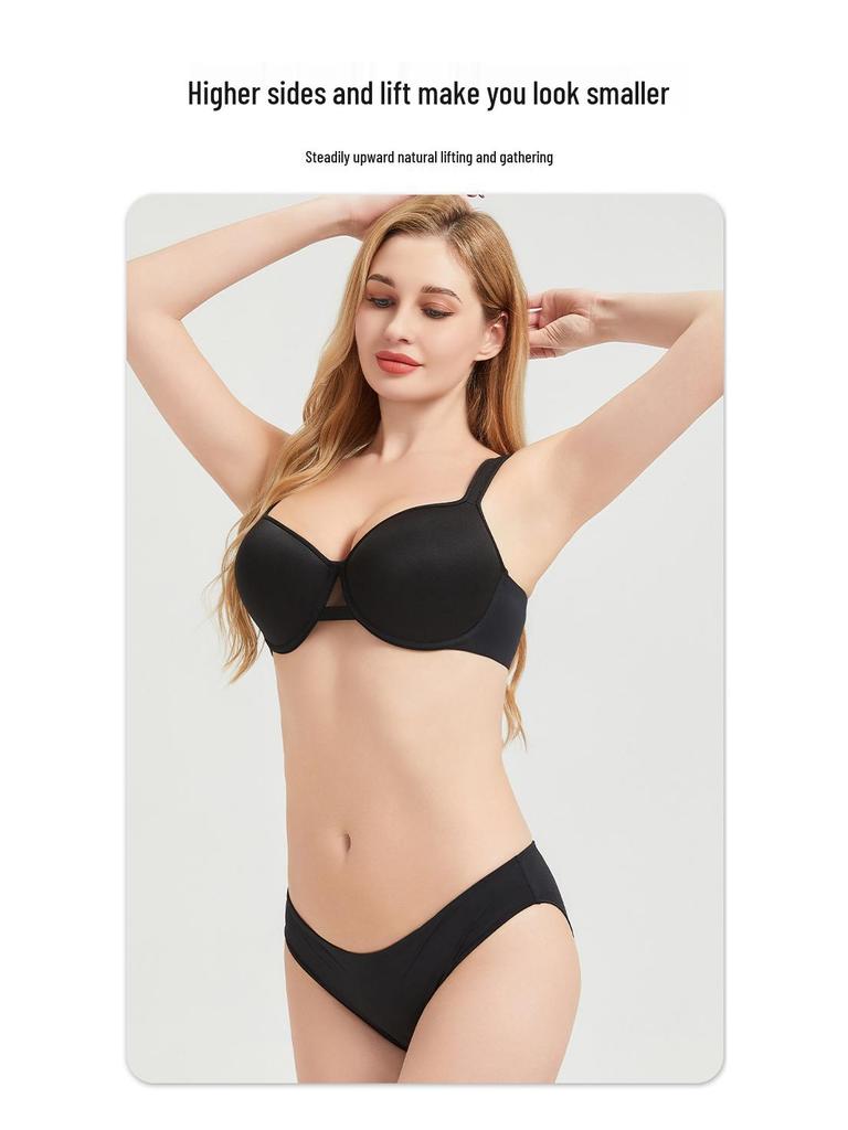 Übergröße Nahtloses Vollschalen-BH-Set - Hebt & Formt, Atmungsaktiv, Anti-Erschlaffung.