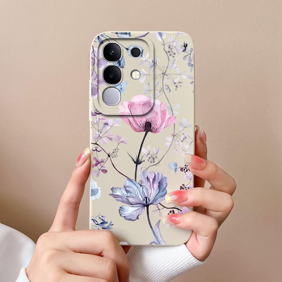 For Vivo Y29 Y 29S Y04 T4x 4G 5G New Case Fashion Flower High Quality Silicone Protective Shell For VivoY 29 Y29S Y 04 T4x Funda