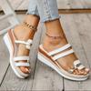 Léto Nové Dámské Módní Sandály Pohodlné Sportovní Sandály Otevřená špička Protiskluzový Výstřih Měkké Dámské Klínky Pantofle Plus Velikost 43