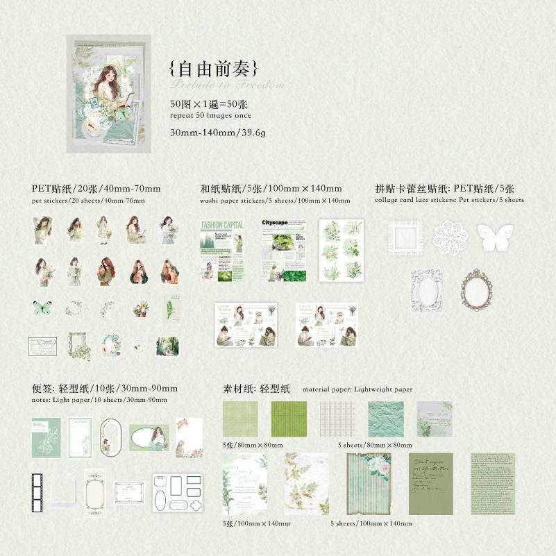 

50pcs/1 lot Living Temperature Series Character DIY Materials Decoration Base