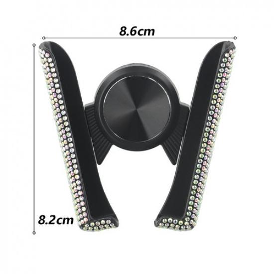 Handcrafted Rhinestone Car Phone Holder Secure Fit 360 Degree Rotation