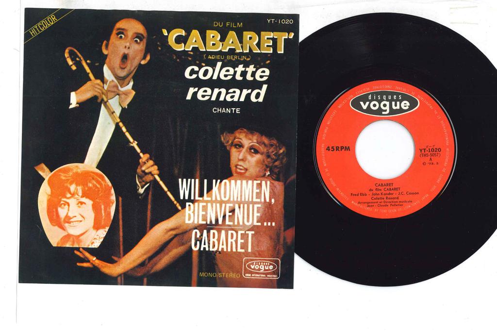 7inch Record OST, COLETTE RENARD - Cabaret YT1020 DISQUES VOGUE 1972 Japan Soundtracks & Musicals Used