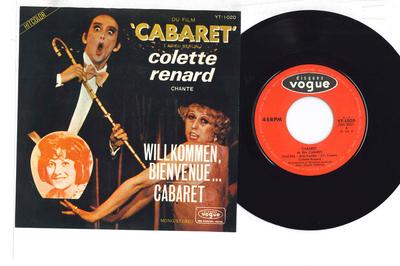 7inch Record OST, COLETTE RENARD - Cabaret YT1020 DISQUES VOGUE 1972 Japan Soundtracks & Musicals Used