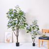 Elegant Faux Hydrangea Tree In Pot - Indoor Greenery Decor for Living Room
