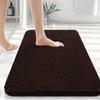 HAPIHAPPY New Chenille Bathroom Rug Mat Extra Soft Thick Absorbent Shaggy Bath Mats Non-Slip Machine Wash Dry Plush Bath Rugs
