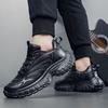 Men Pure Black Chunky Sneakers Casual Sports Shoes Thick Soles Platform Fashion Trend Shoes