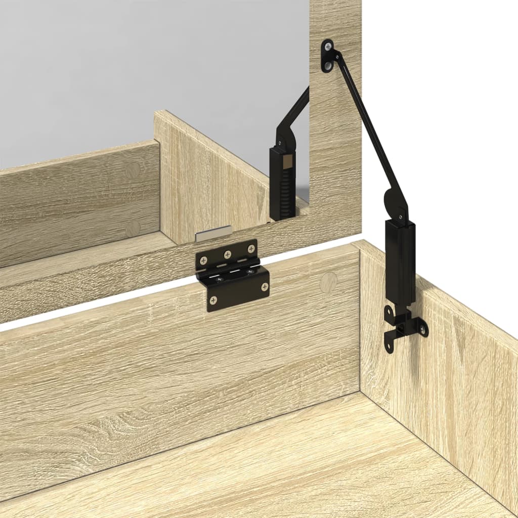 Makeup Table with Stool Sonoma Oak 60 x 40 x 113.5 cm
