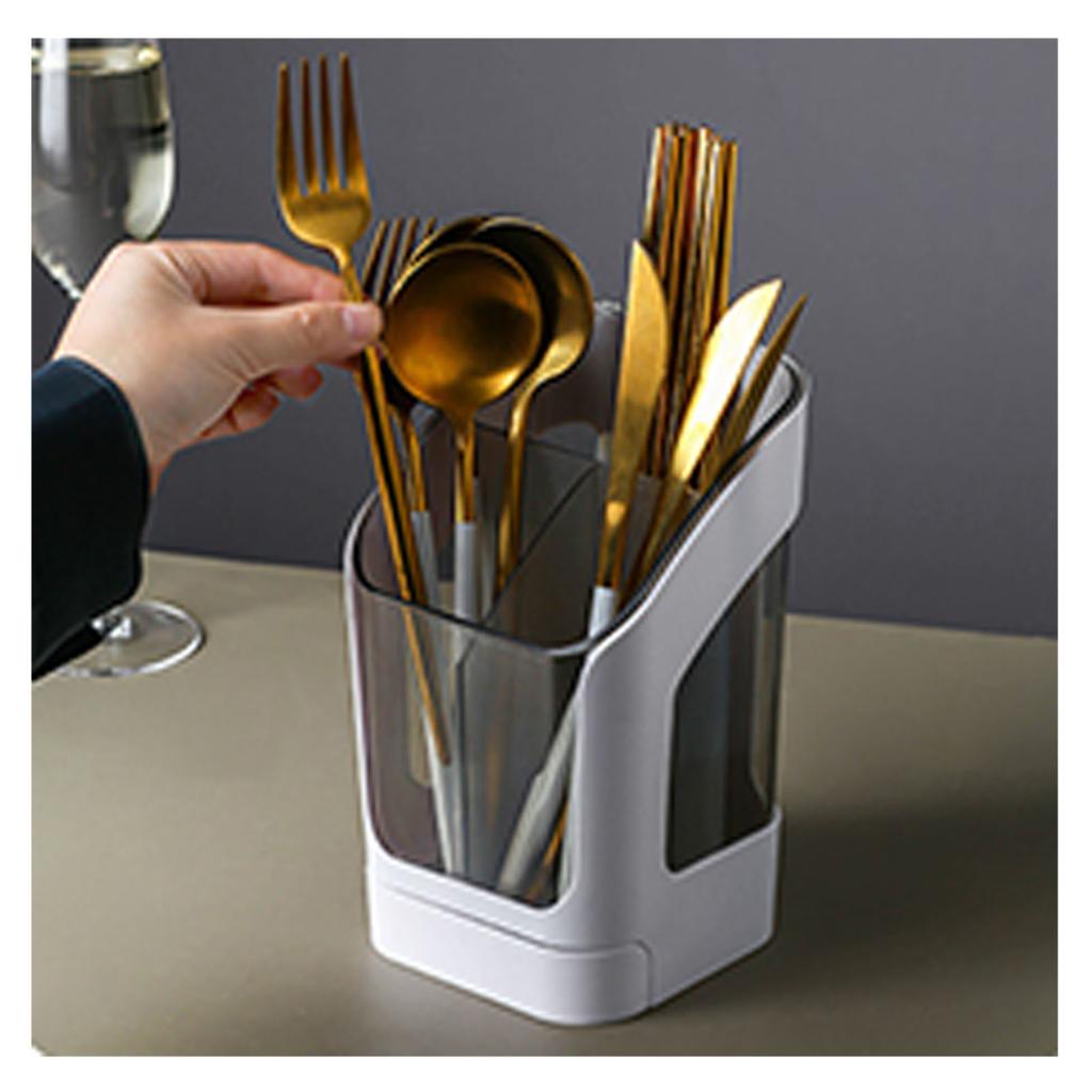 Utensil Drying Rack Chopsticks Holder Spoon Fork Drain Rack Basket Storage Organizer Compartment Box