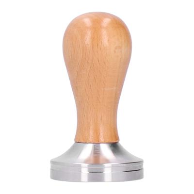 51mm Coffee Tamper Stainless Steel Coffee Powder Press Hammer with Wood Handle Tool
