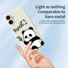 For iPhone 17 Case Panda Pattern Printing Straight Edge TPU Phone Back Cover