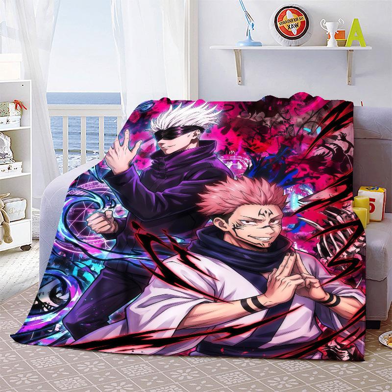 Jujutsu Kaisen Coperta Plaid Morbida Calda Accogliente per Divano Letto Leggera Decorazione per la Casa -QJY