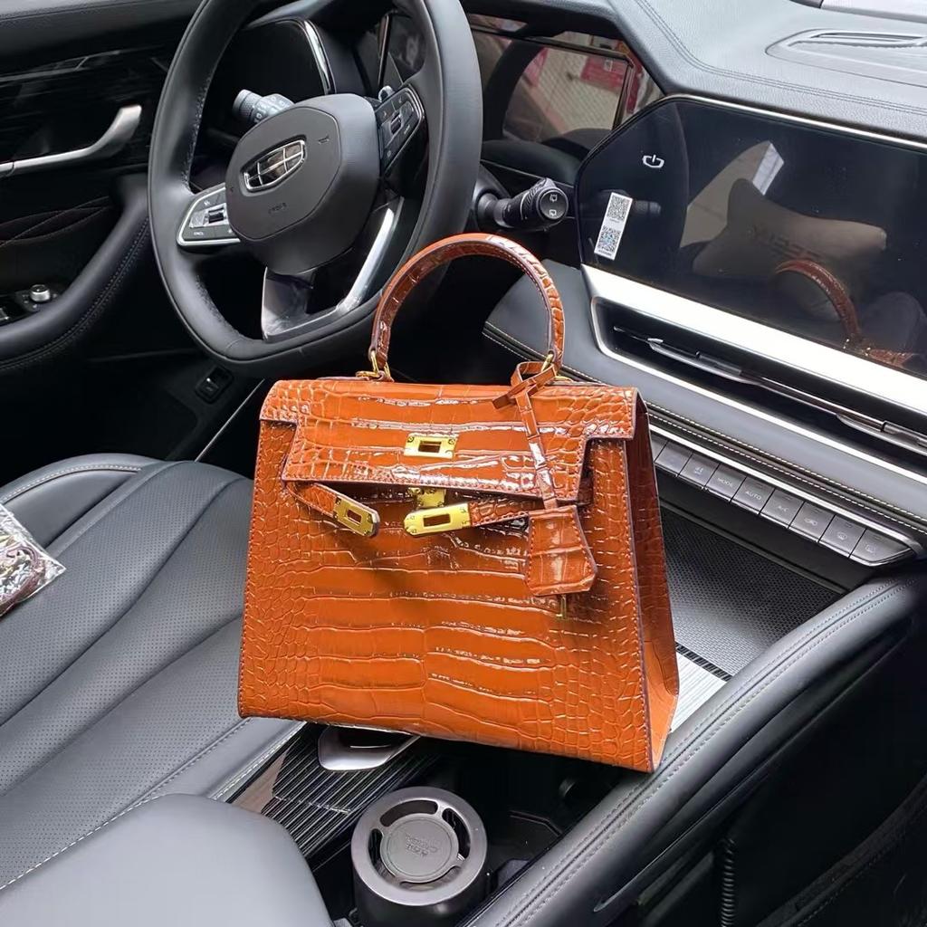 2025 Cross-border Bags Women's New Trendy Fashion Hand-held Small Square Bag Crocodile Pattern  Bag Shoulder Crossbody Bags