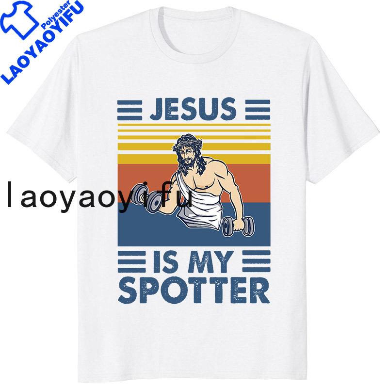 Retro Vintage Jesus Christ Gym T Shirts Unisex Pure Christian Faith Tee Top Short Sleeved Funny Printed Graphic Tshirt Gift