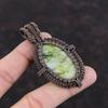 Green Aragonite Copper Pendant Wire Wrapped Gemstone Pendant Green Aragonite Jewelry Handmade Pendant Copper Wire Wrap Jewelry Gift For Mom