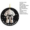 Karate Christmas Ornament 2D Flat Acrylic Taekwondo Black Belt Ornament The Year I Got Black Belt Keepsake for Karate Kids Instructors Karate Lovers