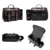 Vintage Style Motorcycle Saddlebags PU Leather Waterproof Side Bag Large Capacity Saddlebags Easy Carrying for Bike 