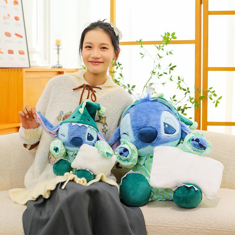 Plyšová hračka Stitch Dinosaurus s výplní z PP bavlny pro pohodlný spánek a mazlení