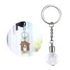 Glass Bottle Keychain Pendant Portable Wishing Bottle Keyring Stylish Key Chain Accessory Elegant Ornament for Wallet