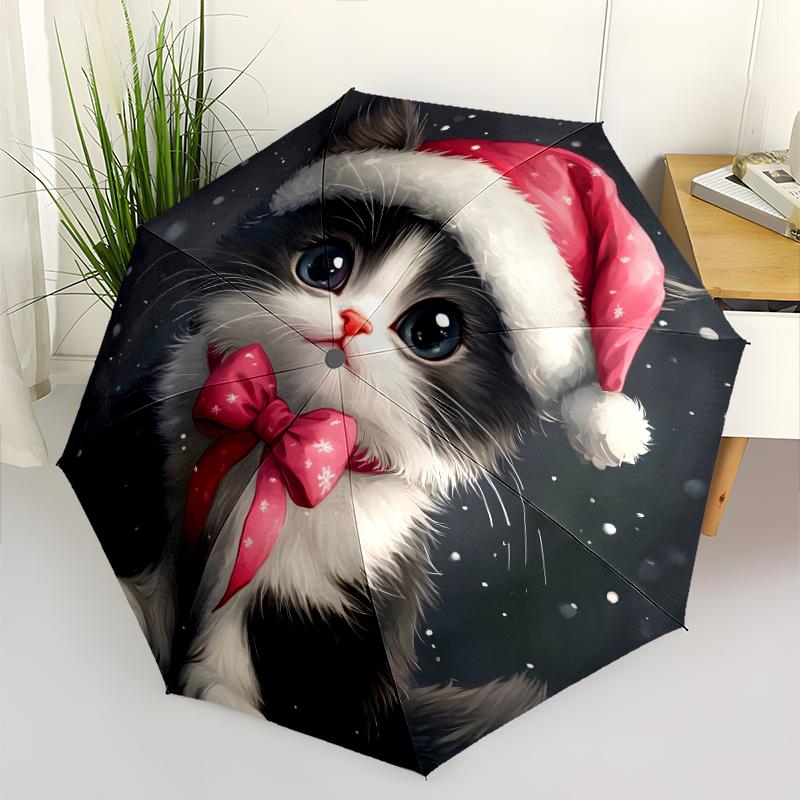 Chrismas Fashionable Automatic Opening/Closing Folding Umbrella. Portable and Foldable, Ideal for Gift, Travel, and Daily Use.