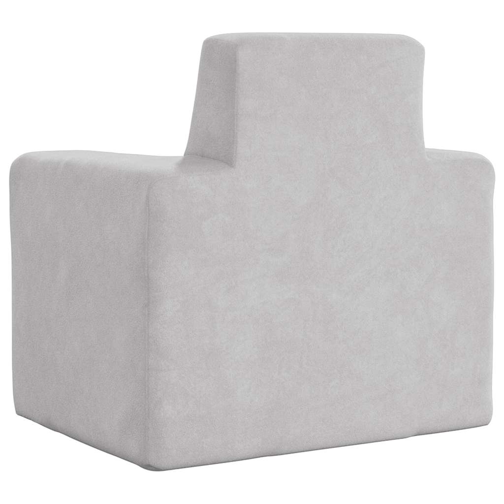 Children S Sofa Light Grey Soft Plush