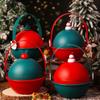 Portable Christmas Gift Box Eve Apple Packing Bag Santa Candy Snack Storage Bucket for Home Xmas Holiday New Year Party Supplies