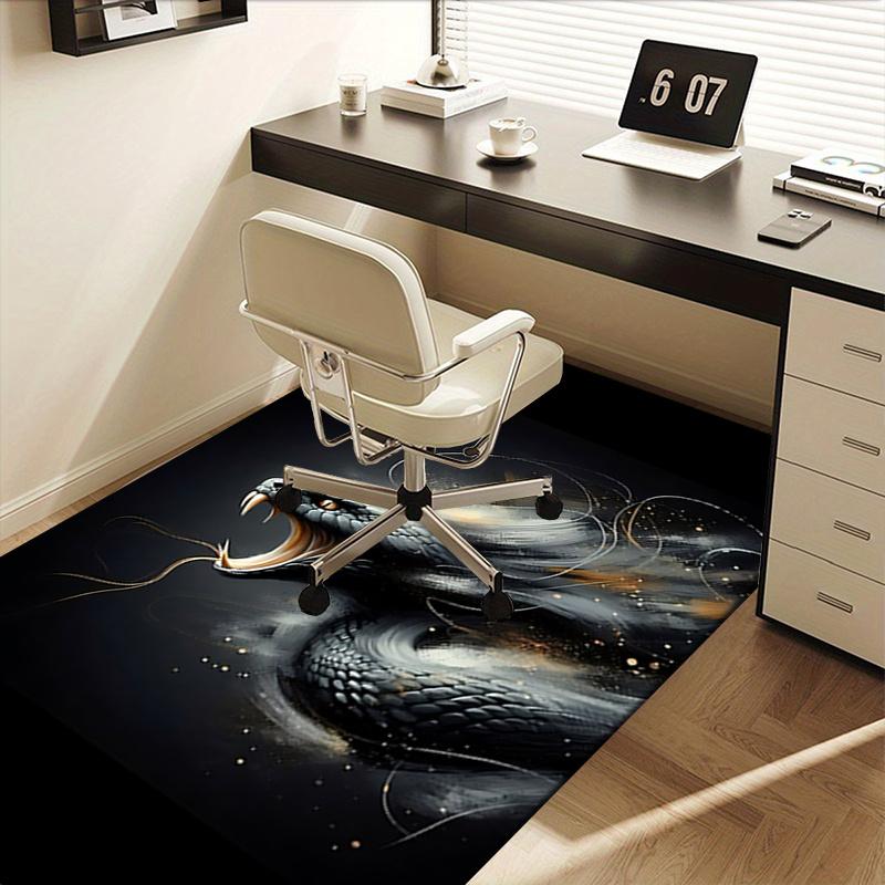Snake Office Carpet Chair Mat: Large Size, Non Slip Desk Pad for Home Decor, Sofa Rug, Office Use, Gift Suitable for Bedroom, Living Room, Any Room