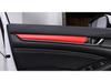 Honda Accord 18th Gen Red Interior Trim Kit: Gear Shift Frame, Armrest, Air Vent, Gear Knob, Steering Wheel.