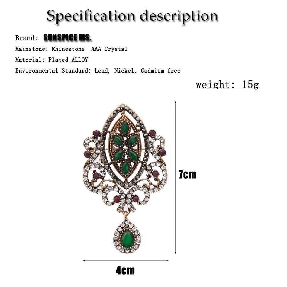 Gold Color Crystal Bride Wedding Jewelry Brown Brooch Flower Type Jewelry