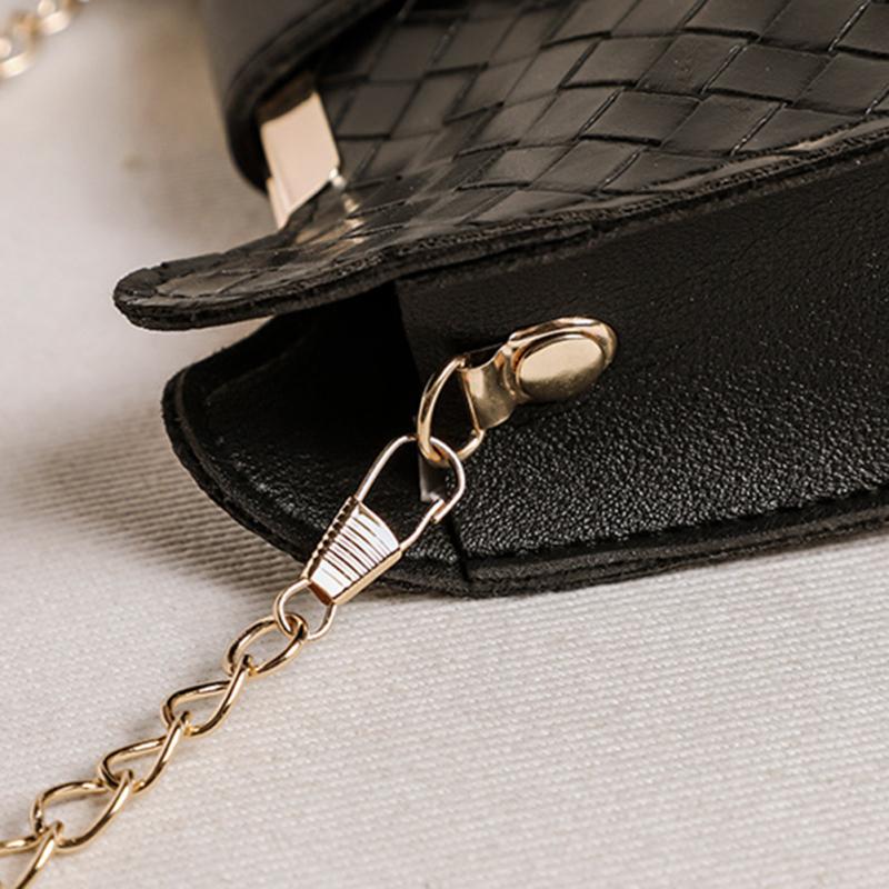 Fashion Pu Leather Mobile Phone Bag For Girls Casual Solid Color Chain Shoulder Bag For Women Gifts