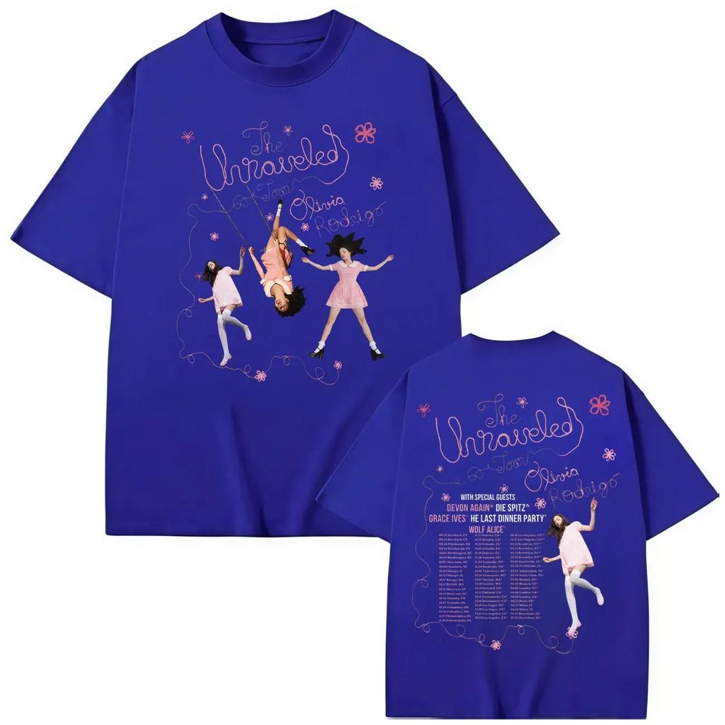Summer Casual Loose Cotton T-shirt The Unraveled Tour 2026 Graphic T Shirts Men Women Fashion Aesthetic Short Sleeve T-shirts