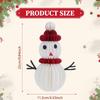 3D Paper Honeycomb Snowman Shelf Holiday Mantel Accents Christmas Decoration